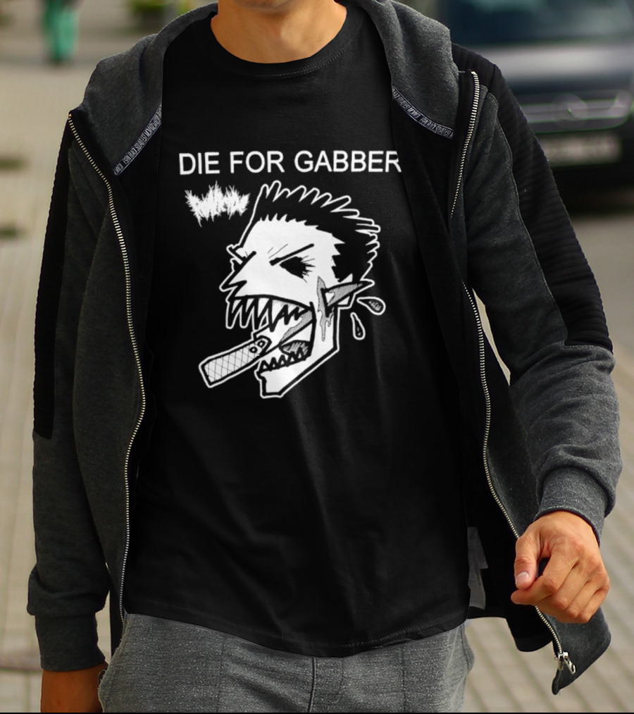 Die For Gabber Roticide Hardcore Music Skullhead T-Shirt