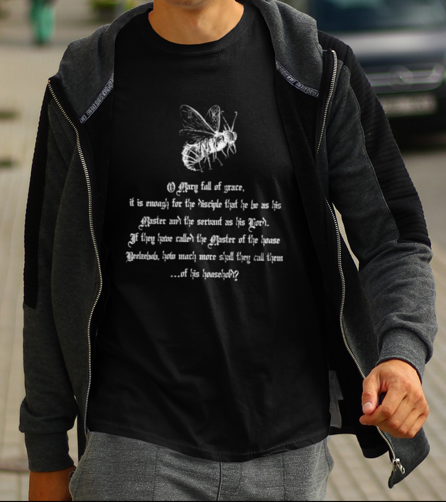 Enthroned Holy Mary O Mary Full Of Grace With Beelzebub Insights T-Shirt