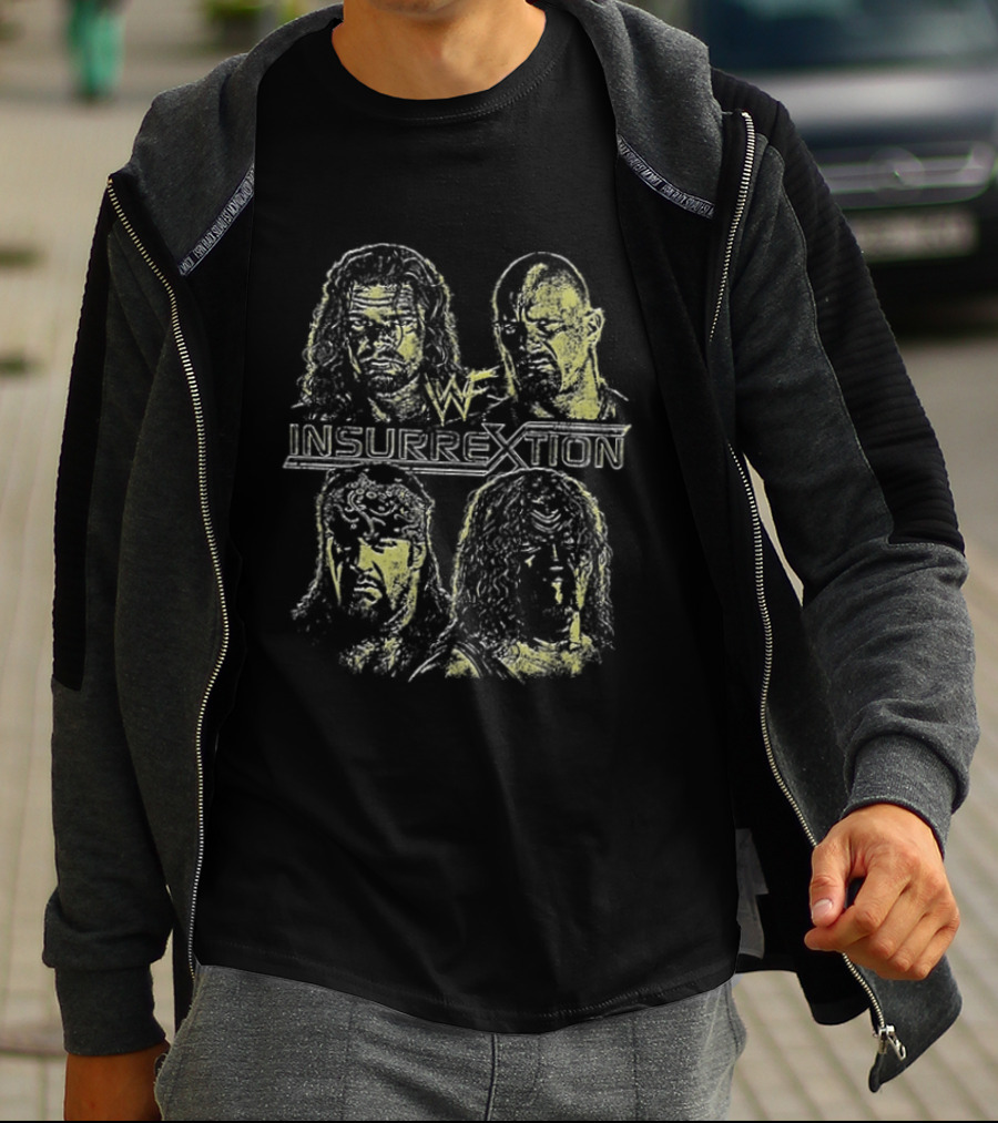 WWE Insurrextion World Wrestling Federation Presents Two Sided Wrestlers Edition T-Shirt