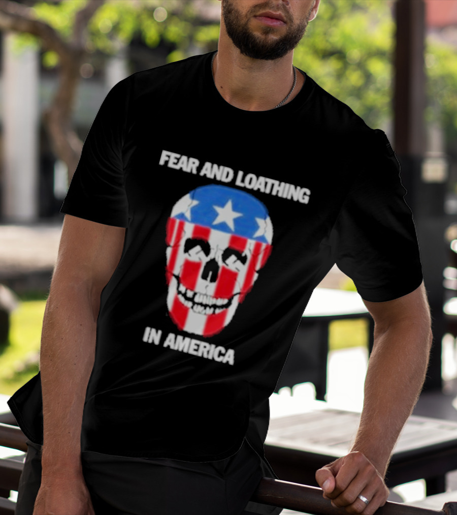 Fear And Loathing In America Skull Stars Stripes T-Shirt