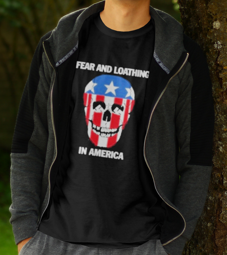 Fear And Loathing In America Skull Stars Stripes T-Shirt