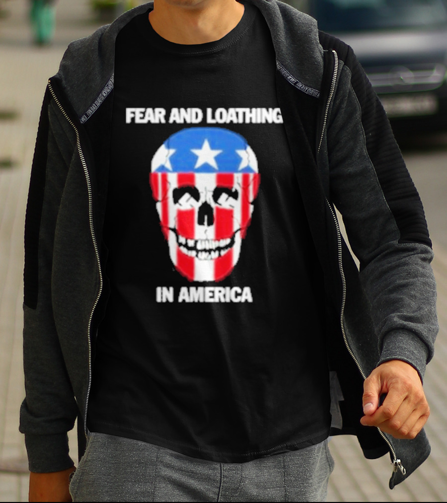 Fear And Loathing In America Skull Stars Stripes T-Shirt