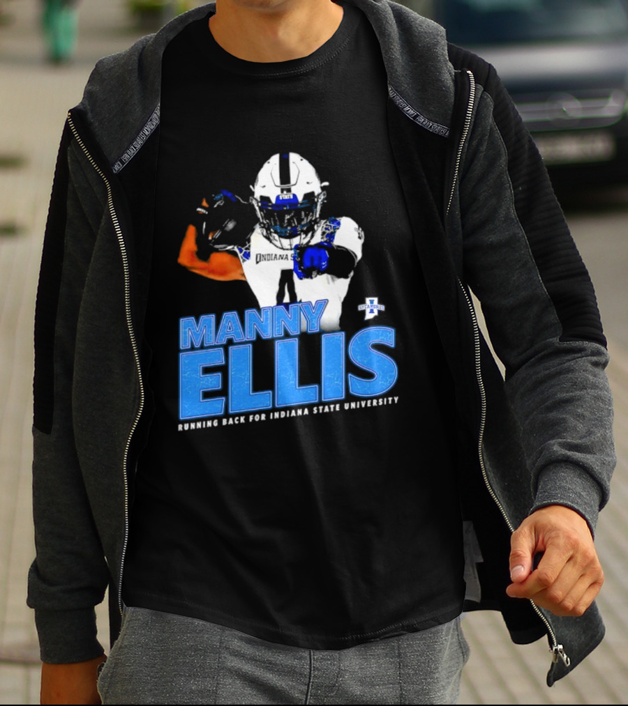 Manny Ellis Indiana State University Football Running Back T-Shirt