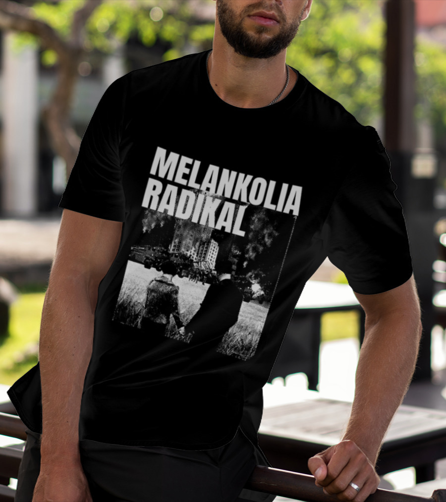 Melankolia Radikal Maukah Kau Berdiri Bersama Melawan Malam Malam YG 2 Sided Urban Streetwear Aesthetic T-Shirt