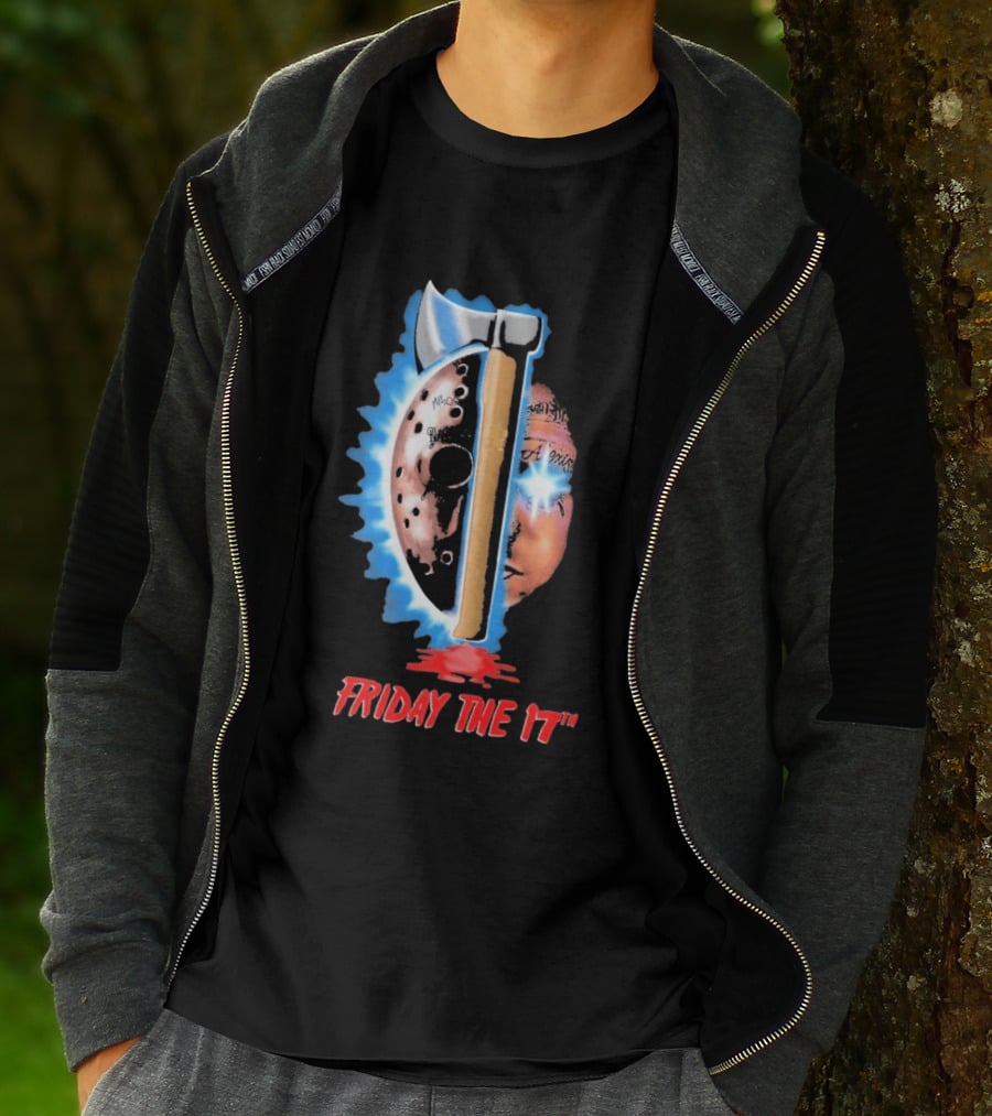 Ouija Macc Friday The 17th Part VII Axe Horror Mask T-Shirt