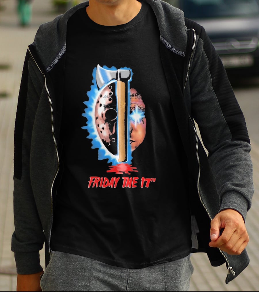 Ouija Macc Friday The 17th Part VII Axe Horror Mask T-Shirt