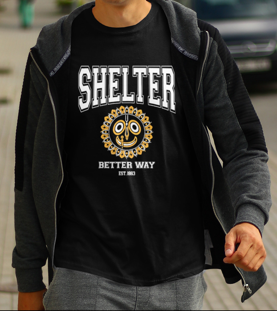 Shelter Better Way Est 1993 Hardcore Punk Sun Face Circle T-Shirt