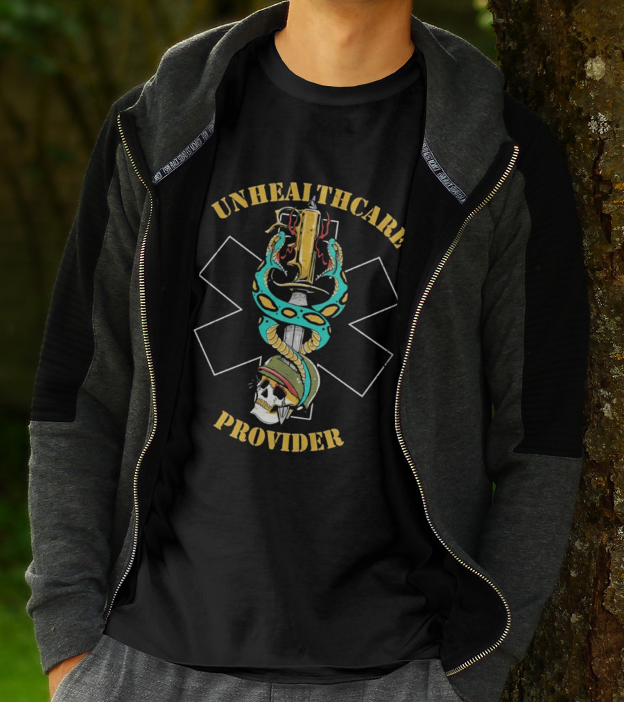 Unhealthcare Provider Snake Skull T-Shirt