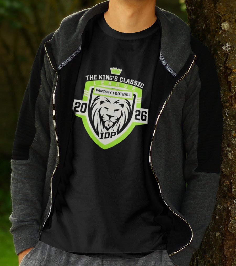 The King's Classic League Fantasy Football 2026 IDP Lion T-Shirt