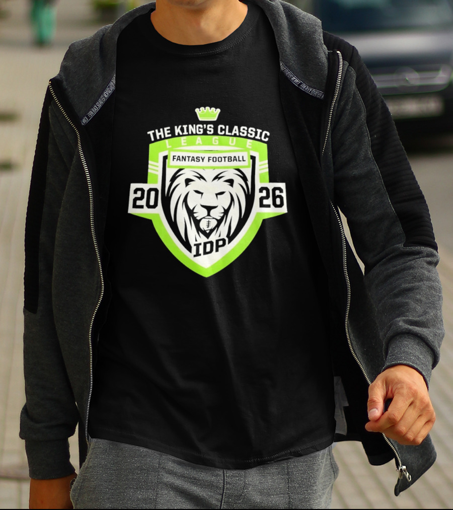 The King's Classic League Fantasy Football 2026 IDP Lion T-Shirt