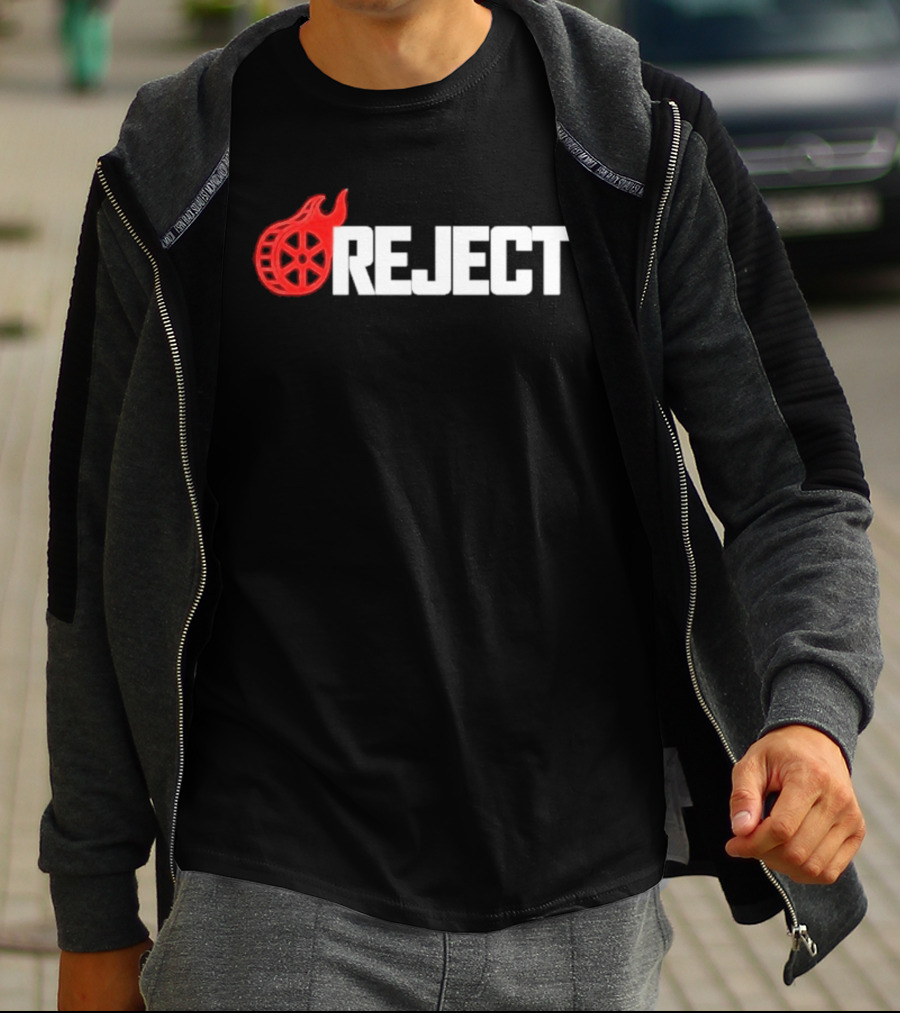 Flaming Reel Rejects Movie Wheel T-Shirt