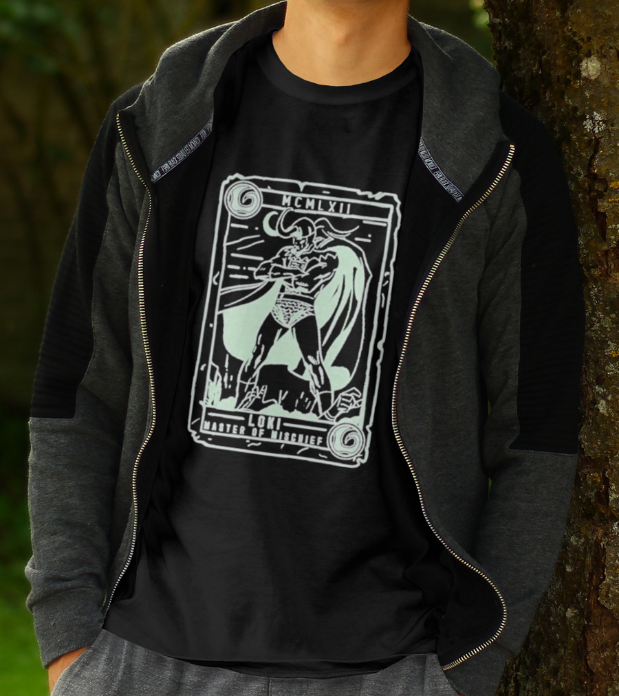 The Reel Rejects Loki Master Of Mischief Marvel Comics Collector Card T-Shirt