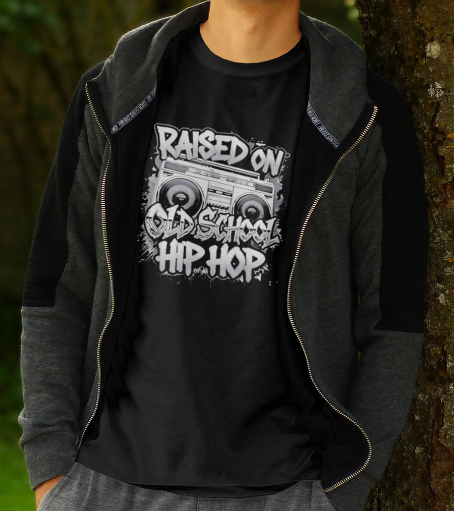 Raised On Old School Hip Hop Boombox T-Shirt