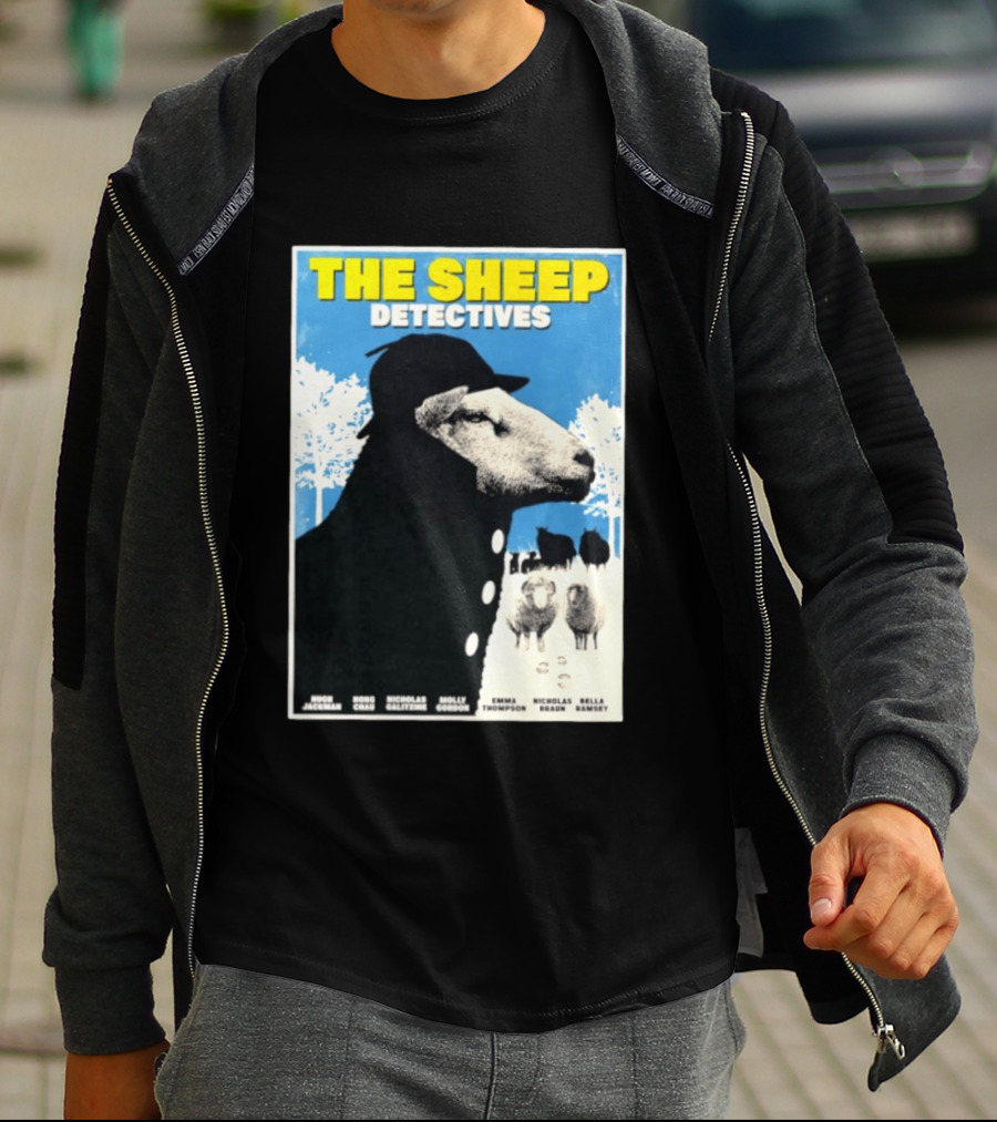 The Sheep Detectives Hugh Jackman Hong Chau Nicholas Galitzine Molly Gordon Emma Thompson Nicholas Braun Bella Ramsey T-Shirt