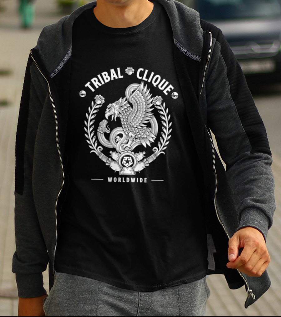 Tribal Clique Worldwide Eagle And Snake T-Shirt
