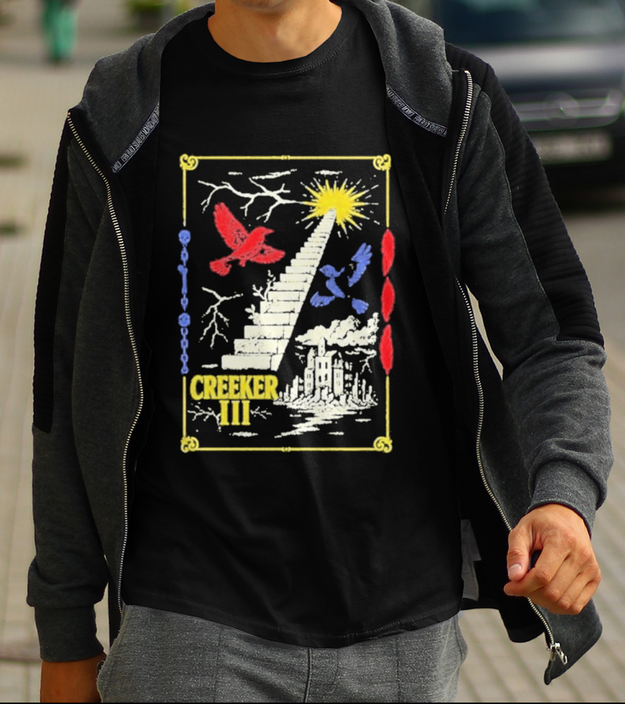 Creeker III Stairway To Sun With Red Bird And Blue Bird T-Shirt