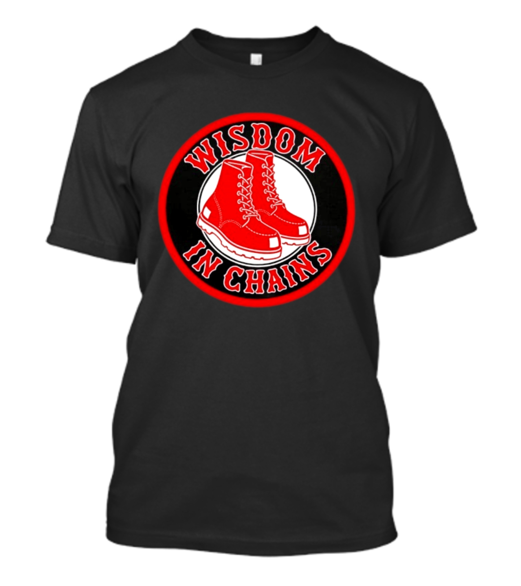 Wisdom In Chains Red Boots Hardcore Punk Band T-Shirt
