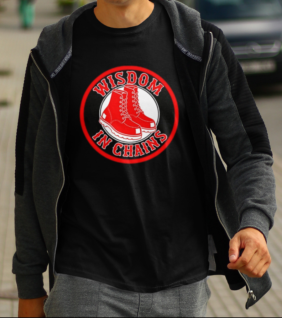 Wisdom In Chains Red Boots Hardcore Punk Band T-Shirt