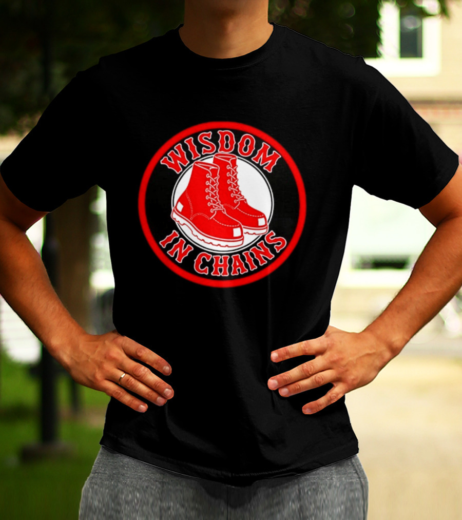 Wisdom In Chains Red Boots Hardcore Punk Band T-Shirt