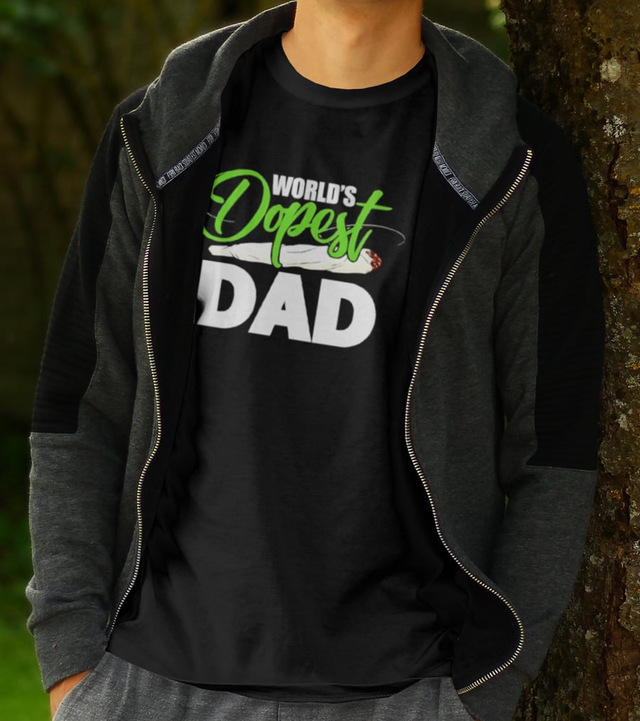 World's Dopest Dad Weed Marijuana Father T-Shirt