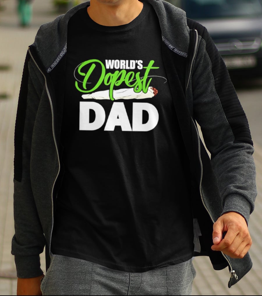 World's Dopest Dad Weed Marijuana Father T-Shirt