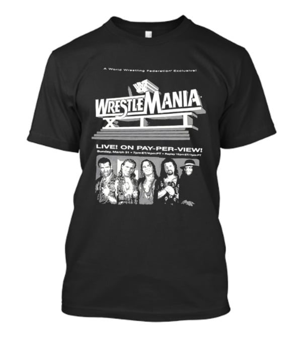 WrestleMania XII World Wrestling Federation Live On Pay Per View March 31 1996 Anaheim T-Shirt