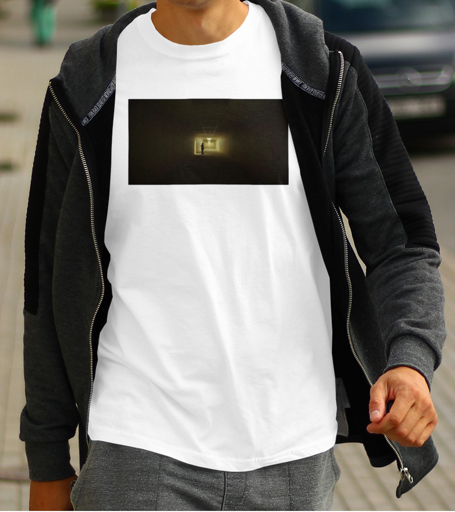 Backrooms Dark Hallway Figure Eerie Aesthetic T-Shirt