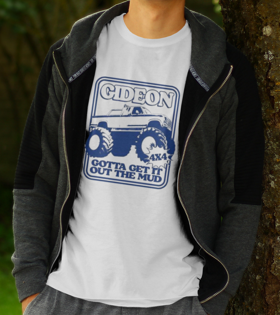 Gideon Monster Truck 4X4 Gotta Get It Out The Mud Ringer T-Shirt