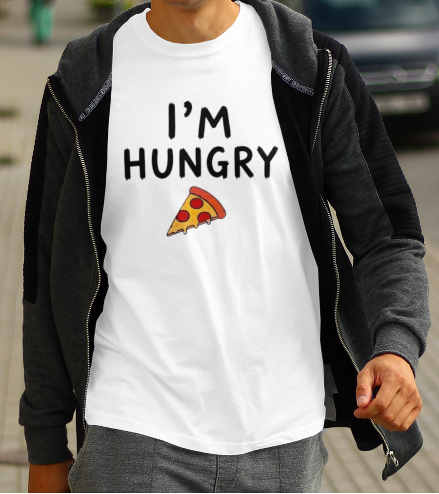 I'm Hungry Pizza Slice Funny Foodie T-Shirt