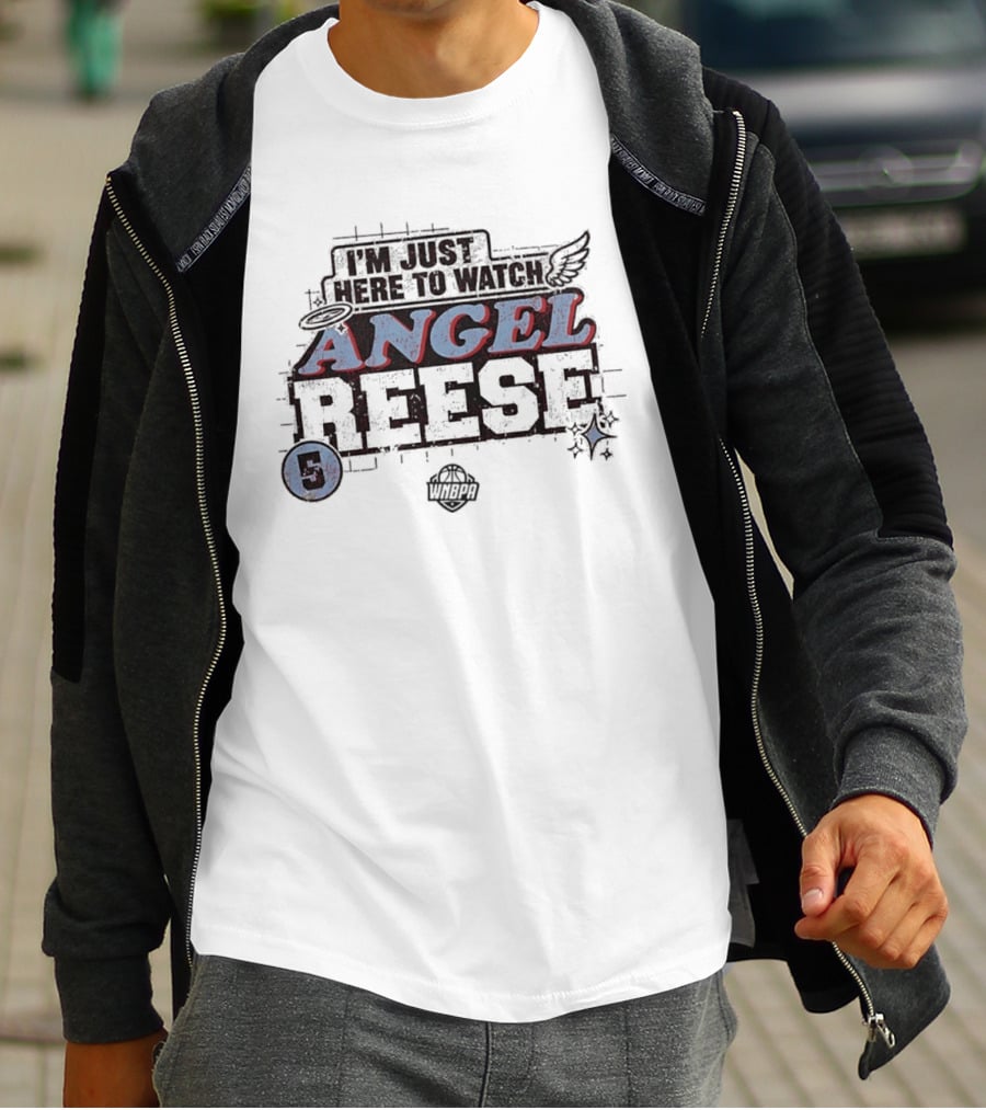 I'm Just Here To Angel Reese 5 WNBA T-Shirt