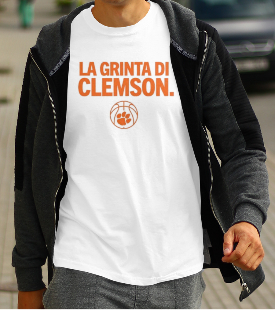 La Grinta Di Clemson Tigers Basketball Paw T-Shirt
