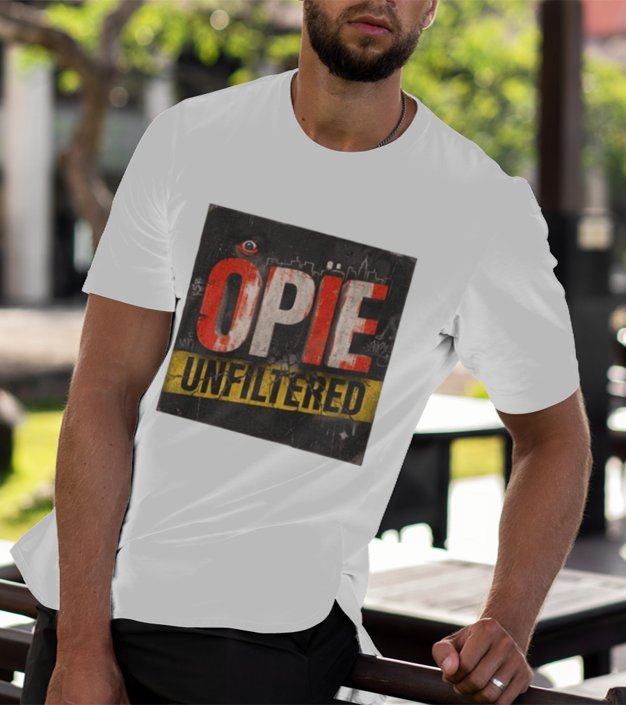 Opie Unfiltered Podcast Eye Graffiti Cityscape T-Shirt