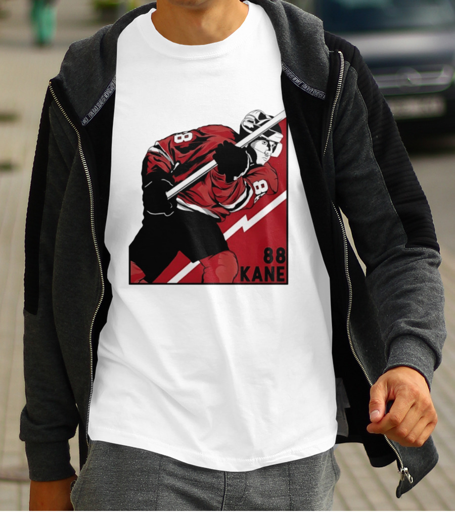 Patrick Kane 88 Chicago Blackhawks Comic Style Hockey Player T-Shirt