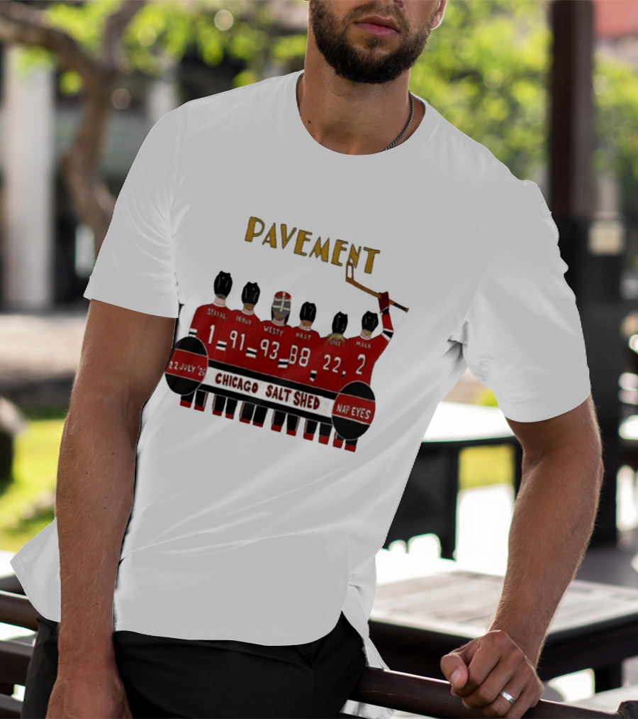 Pavement Chicago Salt Shed July 22 2026 Hockey Theme Nap Eyes Event T-Shirt