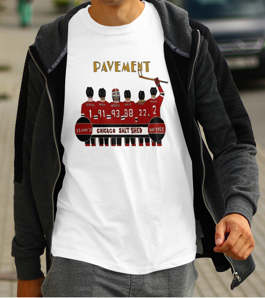 Pavement Chicago Salt Shed July 22 2026 Hockey Theme Nap Eyes Event T-Shirt