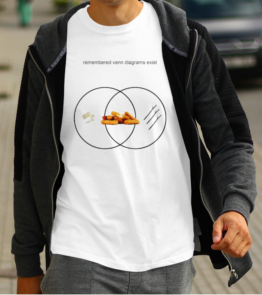 Remembered Venn Diagrams Exist Mozzarella Sticks Diagram T-Shirt