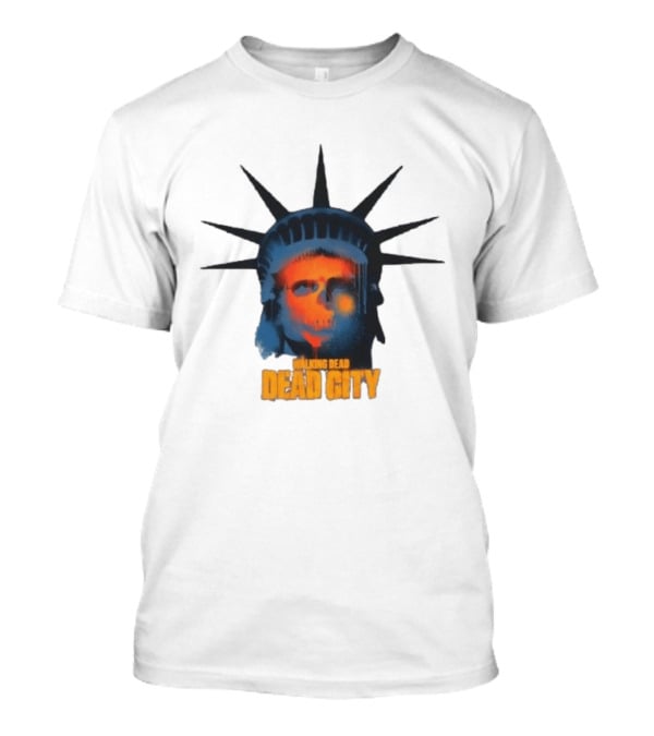 Walking Dead Dead City Statue Skull Graffiti T-Shirt