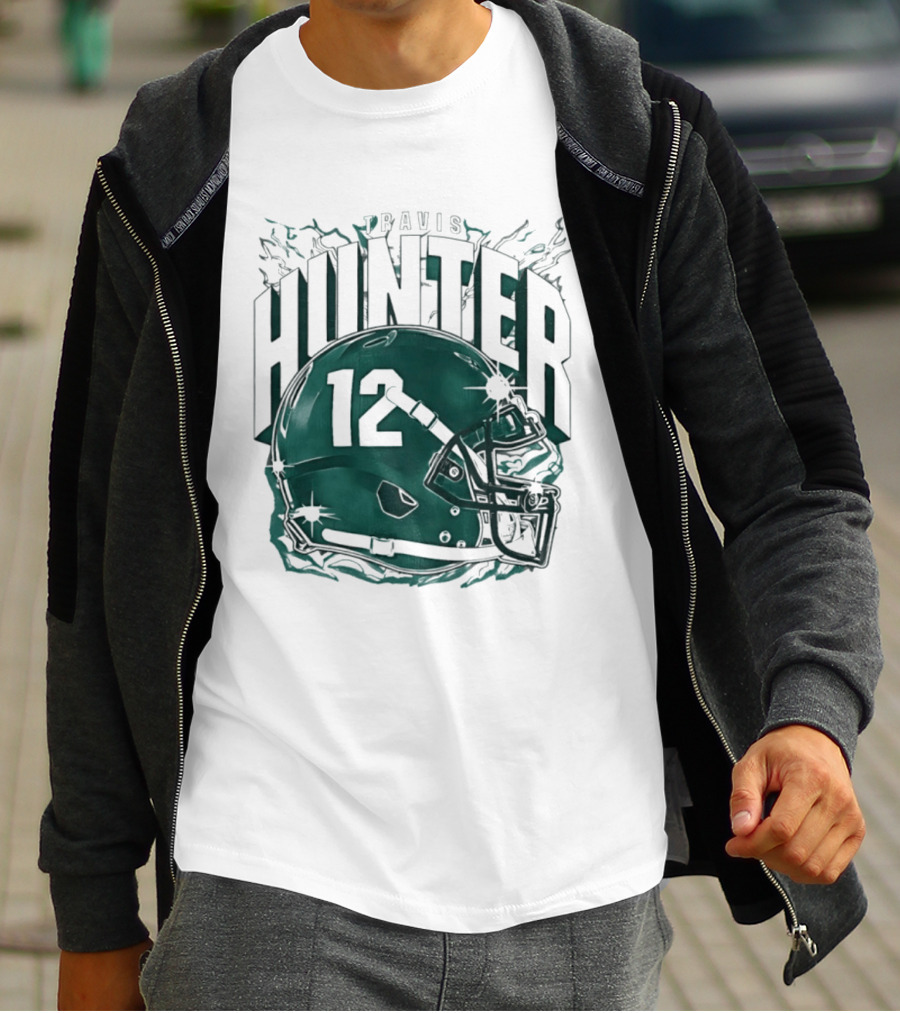 Travis Hunter 12 Helmet Jacksonville Jaguars Sports Fan T-Shirt