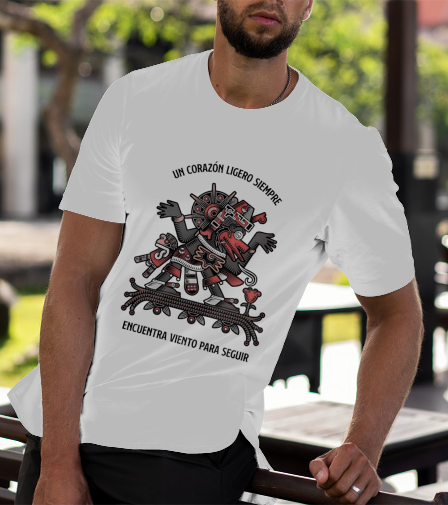 Un Corazón Ligero Siempre Encuentra Viento Para Seguir Aztec T-Shirt