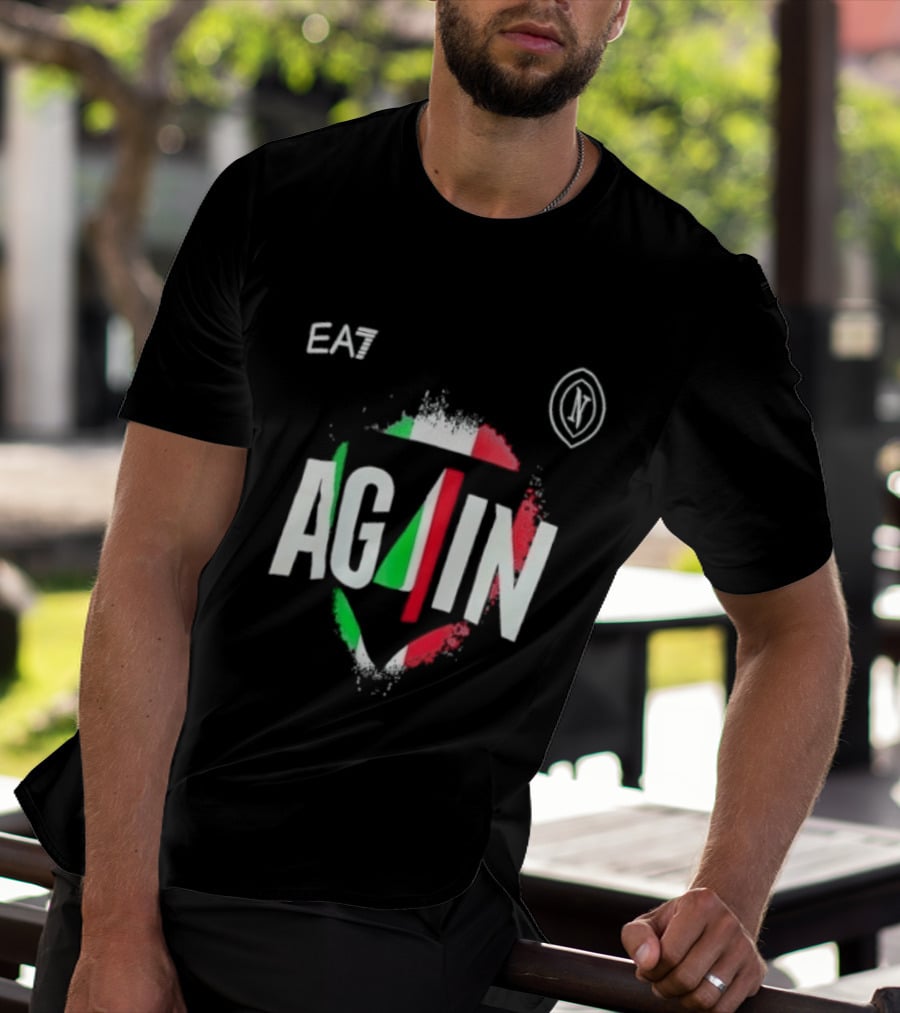 EA7 AG4IN Italian Flag T-Shirt