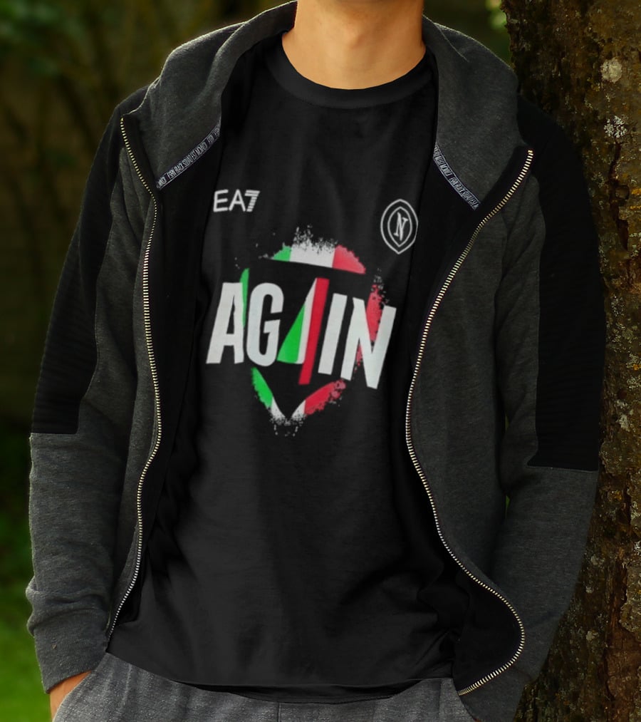 EA7 AG4IN Italian Flag T-Shirt