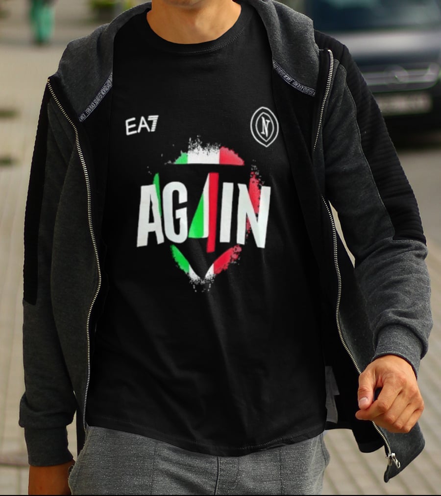 EA7 AG4IN Italian Flag T-Shirt