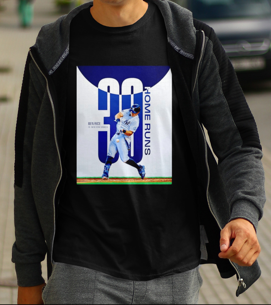 Ben Rice New York Yankees 30 Home Runs Milestone T-Shirt