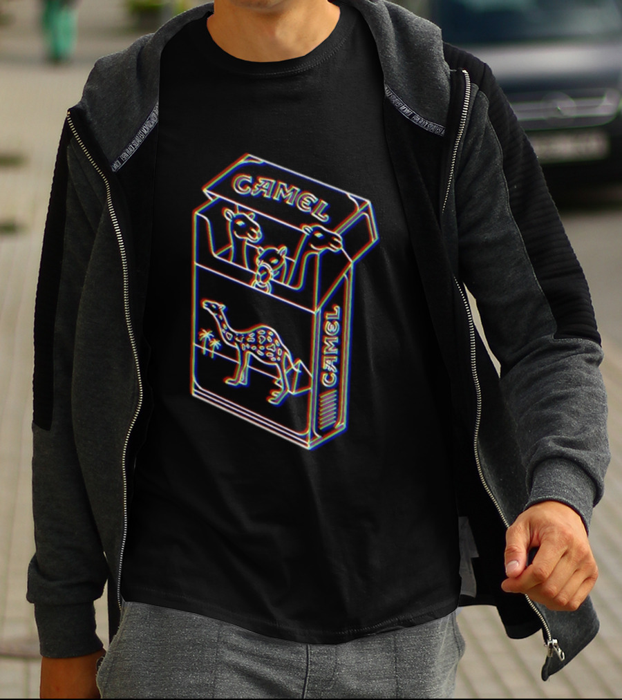Camel Cigarette Pack Neon Camel Trio T-Shirt