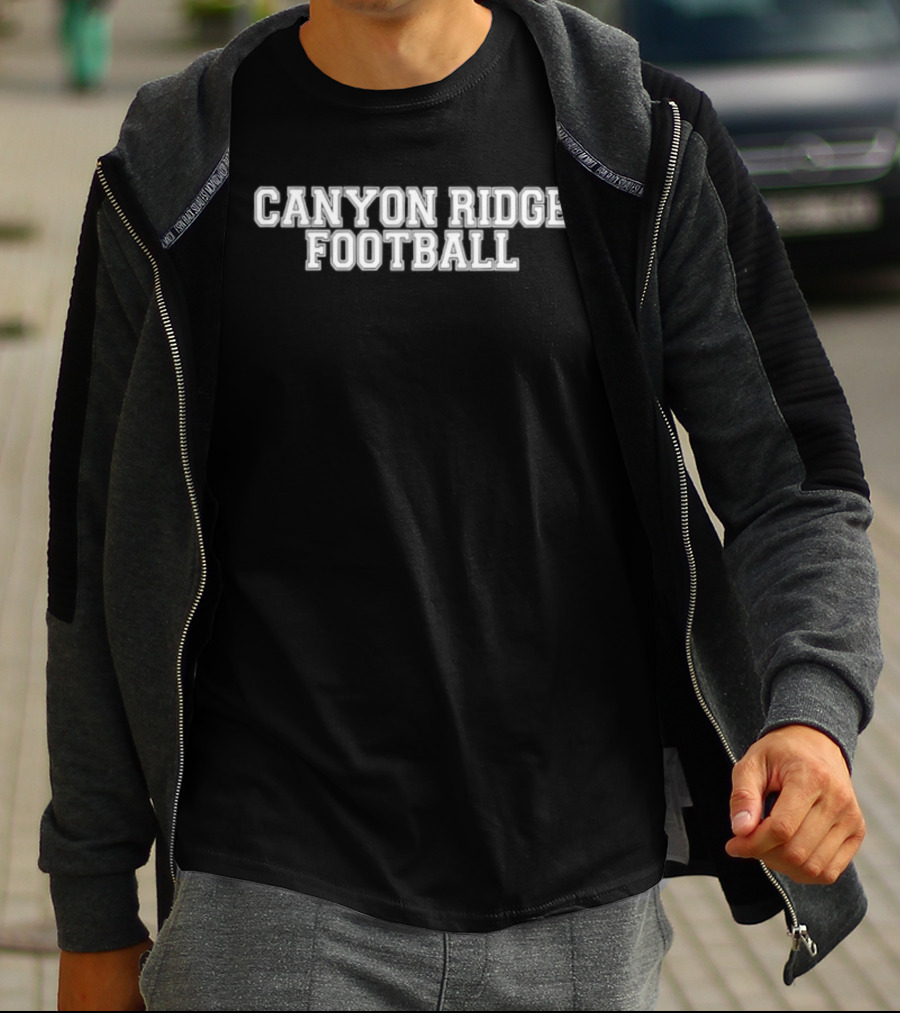 Canyon Ridge Football Crown Trio Block T-Shirt