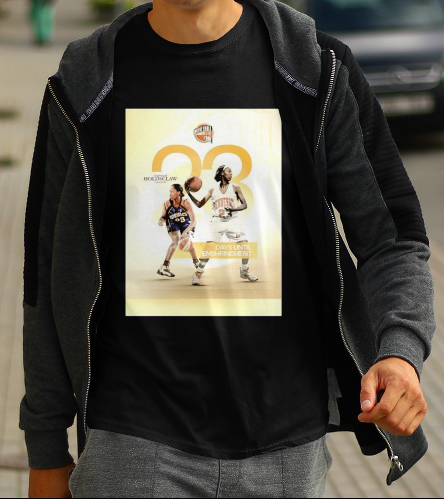 Chamique Holdsclaw Basketball Hall Of Fame 2026 Enshrinement Countdown Tennessee Mystics Number 23 T-Shirt