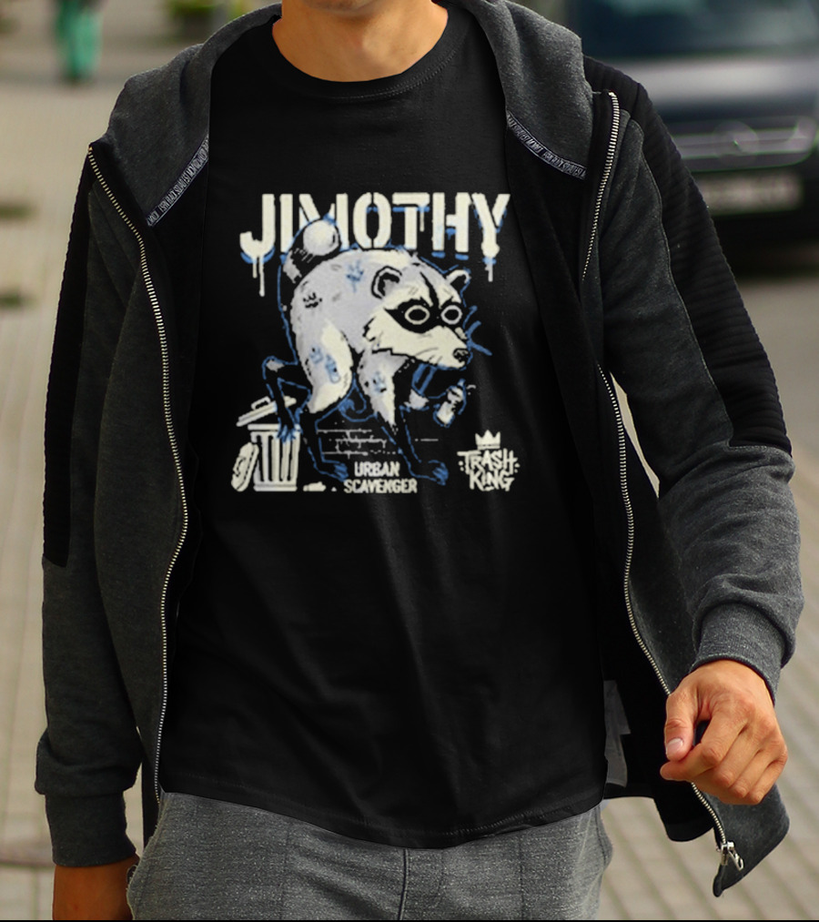 Jimothy Urban Scavenger Trash King Raccoon Dumpster Adventure T-Shirt