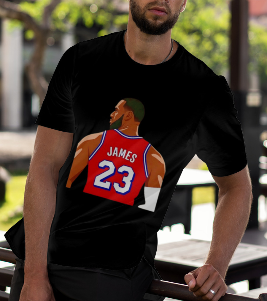 Lebron James 23 Philadelphia 76ers Red Jersey T-Shirt