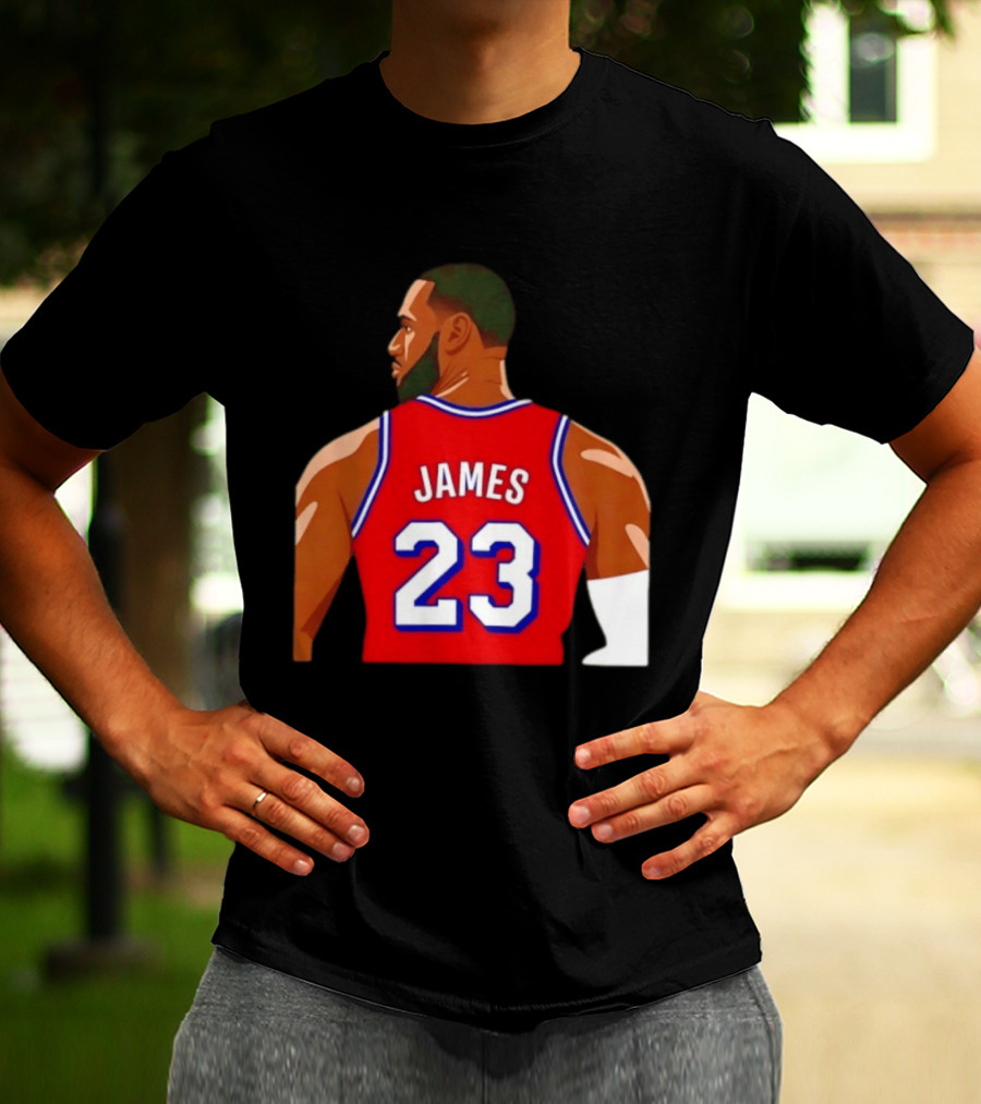 Lebron James 23 Philadelphia 76ers Red Jersey T-Shirt