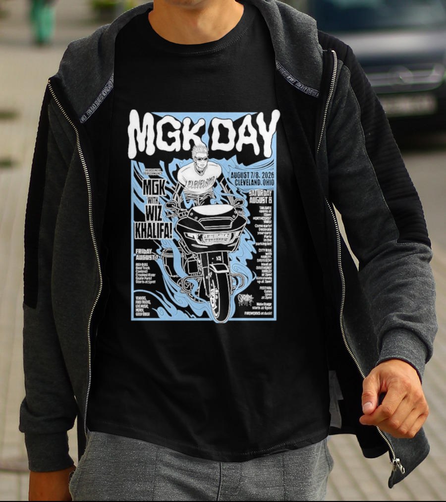 MGK Day Cleveland Ohio MGK Wiz Khalifa August 7 8 2026 T-Shirt